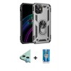 MARSİLYAN™- iPhone 12 Mini Kılıf Ahenk Klasik Koleksiyonu - Şeffaf Royal Nano Ekran Koruyucu + Raze Metal Kamera Lens - MI