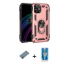 MARSİLYAN™- iPhone 12 Mini Kılıf Ahenk Klasik Koleksiyonu - Şeffaf Royal Nano Ekran Koruyucu + Shine Kamera Lens Koruma Cam - PE