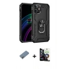 MARSİLYAN™- iPhone 12 Mini Kılıf Ahenk Klasik Koleksiyonu - Şeffaf Temperli Cam Ekran Koruyucu + Gökkuşağı Shine Kamera Lens Koruma Cam