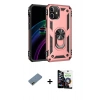 MARSİLYAN™- iPhone 12 Mini Kılıf Ahenk Klasik Koleksiyonu - Şeffaf Temperli Cam Ekran Koruyucu + Shine Kamera Lens Koruma Cam - GD