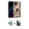MARSİLYAN™- iPhone 12 Mini Kılıf Ahenk Klasik Koleksiyonu - Şeffaf Temperli Cam Ekran Koruyucu + Raze Metal Kamera Lens - KI