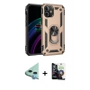 MARSİLYAN™- iPhone 12 Mini Kılıf Ahenk Klasik Koleksiyonu - Şeffaf Temperli Cam Ekran Koruyucu + Raze Metal Kamera Lens - MI