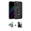 MARSİLYAN™- iPhone 12 Mini Kılıf Ahenk Klasik Koleksiyonu - Şeffaf Temperli Cam Ekran Koruyucu + Raze Metal Kamera Lens - KI