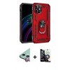 MARSİLYAN™- iPhone 12 Mini Kılıf Ahenk Klasik Koleksiyonu - Şeffaf Temperli Cam Ekran Koruyucu + Raze Metal Kamera Lens - KI