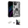 MARSİLYAN™- iPhone 12 Mini Kılıf Ahenk Klasik Koleksiyonu - Şeffaf Temperli Cam Ekran Koruyucu + Renkli Kamera Lens Koruma Cam - SI