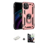 MARSİLYAN™- iPhone 12 Mini Kılıf Ahenk Klasik Koleksiyonu - Şeffaf Temperli Cam Ekran Koruyucu + Renkli Kamera Lens Koruma Cam - SI