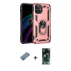 MARSİLYAN™- iPhone 12 Mini Kılıf Ahenk Klasik Koleksiyonu - Siyah 360 Mat Full Body Arka Koruyucu + Shine Kamera Lens Koruma Cam - MI