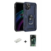 MARSİLYAN™- iPhone 12 Mini Kılıf Ahenk Klasik Koleksiyonu - Siyah 360 Mat Full Body Arka Koruyucu + Renkli Kamera Lens Koruma Cam - SI