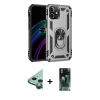 MARSİLYAN™- iPhone 12 Mini Kılıf Ahenk Klasik Koleksiyonu - Siyah 360 Mat Full Body Arka Koruyucu + Raze Metal Kamera Lens - YL