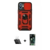 MARSİLYAN™- iPhone 12 Mini Kılıf Ahenk Klasik - Şeffaf 360 Full Body Arka Koruyucu + Kamera Lens Koruma Cam - SF