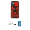 MARSİLYAN™- iPhone 12 Mini Kılıf Ahenk Klasik - Şeffaf Royal Nano Ekran Koruyucu + Renkli Kamera Lens Koruma Cam - TU
