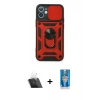 MARSİLYAN™- iPhone 12 Mini Kılıf Ahenk Klasik - Şeffaf Royal Nano Ekran Koruyucu + Kamera Lens Koruma Cam - SF