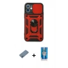 MARSİLYAN™- iPhone 12 Mini Kılıf Ahenk Klasik - Şeffaf Royal Nano Ekran Koruyucu + Shine Kamera Lens Koruma Cam - MI