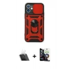MARSİLYAN™- iPhone 12 Mini Kılıf Ahenk Klasik - Şeffaf Temperli Cam Ekran Koruyucu + Kamera Lens Koruma Cam - SF