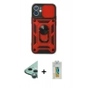 MARSİLYAN™- iPhone 12 Mini Kılıf Ahenk Klasik - Siyah Polymer Nano Ekran Koruyucu + Raze Metal Kamera Lens - YL