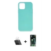 MARSİLYAN™- iPhone 12 Mini Kılıf Ahenk Serisi - Şeffaf 360 Full Body Arka Koruyucu + Kamera Lens Koruma Cam - SF