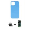 MARSİLYAN™- iPhone 12 Mini Kılıf Ahenk Serisi - Şeffaf 360 Full Body Arka Koruyucu + Kamera Lens Koruma Cam - SF
