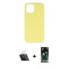 MARSİLYAN™- iPhone 12 Mini Kılıf Ahenk Serisi - Şeffaf 360 Full Body Arka Koruyucu + Kamera Lens Koruma Cam - SF