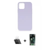 MARSİLYAN™- iPhone 12 Mini Kılıf Ahenk Serisi - Şeffaf 360 Full Body Arka Koruyucu + Kamera Lens Koruma Cam - SF