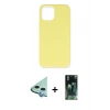 MARSİLYAN™- iPhone 12 Mini Kılıf Ahenk Serisi - Şeffaf 360 Full Body Arka Koruyucu + Raze Metal Kamera Lens - MI