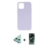 MARSİLYAN™- iPhone 12 Mini Kılıf Ahenk Serisi - Şeffaf 360 Full Body Arka Koruyucu + Raze Metal Kamera Lens - MI