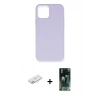 MARSİLYAN™- iPhone 12 Mini Kılıf Ahenk Serisi - Şeffaf 360 Full Body Arka Koruyucu + Renkli Kamera Lens Koruma Cam - PE