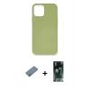 MARSİLYAN™- iPhone 12 Mini Kılıf Ahenk Serisi - Şeffaf 360 Full Body Arka Koruyucu + Shine Kamera Lens Koruma Cam - GS