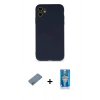 MARSİLYAN™- iPhone 12 Mini Kılıf Ahenk Serisi - Şeffaf Royal Nano Ekran Koruyucu + Shine Kamera Lens Koruma Cam - GS