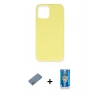 MARSİLYAN™- iPhone 12 Mini Kılıf Ahenk Serisi - Şeffaf Royal Nano Ekran Koruyucu + Shine Kamera Lens Koruma Cam - GS