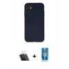 MARSİLYAN™- iPhone 12 Mini Kılıf Ahenk Serisi - Şeffaf Royal Nano Ekran Koruyucu + Kamera Lens Koruma Cam - SF