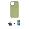 MARSİLYAN™- iPhone 12 Mini Kılıf Ahenk Serisi - Şeffaf Royal Nano Ekran Koruyucu + Kamera Lens Koruma Cam - SF