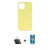 MARSİLYAN™- iPhone 12 Mini Kılıf Ahenk Serisi - Şeffaf Royal Nano Ekran Koruyucu + Kamera Lens Koruma Cam - SF