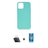 MARSİLYAN™- iPhone 12 Mini Kılıf Ahenk Serisi - Şeffaf Royal Nano Ekran Koruyucu + Kamera Lens Koruma Cam - SF