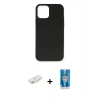 MARSİLYAN™- iPhone 12 Mini Kılıf Ahenk Serisi - Şeffaf Royal Nano Ekran Koruyucu + Renkli Kamera Lens Koruma Cam - SI