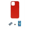 MARSİLYAN™- iPhone 12 Mini Kılıf Ahenk Serisi - Şeffaf Royal Nano Ekran Koruyucu + Shine Kamera Lens Koruma Cam - SABE