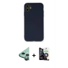 MARSİLYAN™- iPhone 12 Mini Kılıf Ahenk Serisi - Şeffaf Temperli Cam Ekran Koruyucu + Raze Metal Kamera Lens - YL