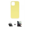 MARSİLYAN™- iPhone 12 Mini Kılıf Ahenk Serisi - Şeffaf Temperli Cam Ekran Koruyucu + Kamera Lens Koruma Cam - SF
