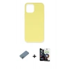 MARSİLYAN™- iPhone 12 Mini Kılıf Ahenk Serisi - Şeffaf Temperli Cam Ekran Koruyucu + Shine Kamera Lens Koruma Cam - SABE