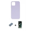 MARSİLYAN™- iPhone 12 Mini Kılıf Ahenk Serisi - Siyah 360 Mat Full Body Arka Koruyucu + Shine Kamera Lens Koruma Cam - SABE