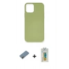 MARSİLYAN™- iPhone 12 Mini Kılıf Ahenk Serisi - Siyah Polymer Nano Ekran Koruyucu + Shine Kamera Lens Koruma Cam - GD