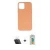 MARSİLYAN™- iPhone 12 Mini Kılıf Ahenk Serisi - Siyah Polymer Nano Ekran Koruyucu + Kamera Lens Koruma Cam - SF