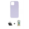 MARSİLYAN™- iPhone 12 Mini Kılıf Ahenk Serisi - Siyah Polymer Nano Ekran Koruyucu + Kamera Lens Koruma Cam - SF