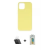 MARSİLYAN™- iPhone 12 Mini Kılıf Ahenk Serisi - Siyah Polymer Nano Ekran Koruyucu + Kamera Lens Koruma Cam - SF