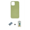 MARSİLYAN™- iPhone 12 Mini Kılıf Ahenk Serisi - Siyah Polymer Nano Ekran Koruyucu + Shine Kamera Lens Koruma Cam - GS