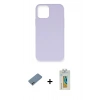 MARSİLYAN™- iPhone 12 Mini Kılıf Ahenk Serisi - Siyah Polymer Nano Ekran Koruyucu + Shine Kamera Lens Koruma Cam - GI