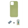 MARSİLYAN™- iPhone 12 Mini Kılıf Ahenk Serisi - Siyah Polymer Nano Ekran Koruyucu + Shine Kamera Lens Koruma Cam - GI