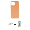 MARSİLYAN™- iPhone 12 Mini Kılıf Ahenk Serisi - Siyah Polymer Nano Ekran Koruyucu + Renkli Kamera Lens Koruma Cam - TU