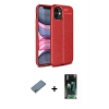 MARSİLYAN™- iPhone 12 Mini Kılıf Doruk Klasik Özel Seri - Şeffaf 360 Full Body Arka Koruyucu + Shine Kamera Lens Koruma Cam - GS