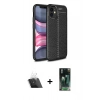 MARSİLYAN™- iPhone 12 Mini Kılıf Doruk Klasik Özel Seri - Şeffaf 360 Full Body Arka Koruyucu + Şeffaf Kamera Lens Koruma Cam