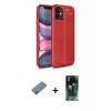 MARSİLYAN™- iPhone 12 Mini Kılıf Doruk Klasik Özel Seri - Şeffaf 360 Full Body Arka Koruyucu + Shine Kamera Lens Koruma Cam - GI